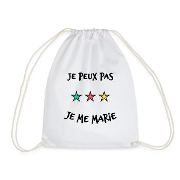 JE PEUX PAS. JE ME MARIE. JUST MARRIED - Sac de sport léger - blanc - Devant