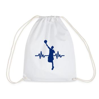 Haertbeat Basketball - USA - Team Sport - Hoops - Turnbeutel - Weiß - Vorne