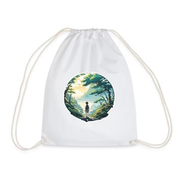Anime / Bande dessinée / Japonais / Animation / Dessin animé - Sac de sport léger - blanc - Devant