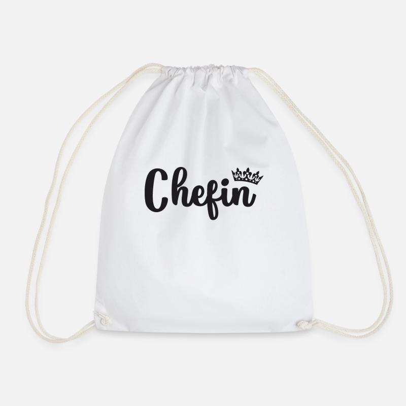 Chefin - Turnbeutel - Weiß