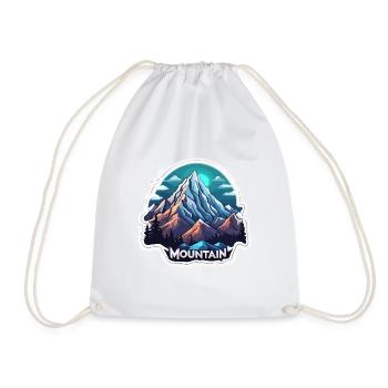 Mountain / Alps / Summit / Nature / Forest / Rock - Drawstring Bag - white - Front