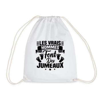 Les vrais hommes font des jumeaux - Sac de sport léger - blanc - Devant