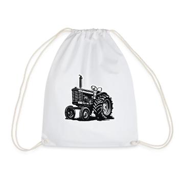 Traktor / Landwirtschaft / Bauer / Feldarbeit - Turnbeutel - Weiß - Vorne