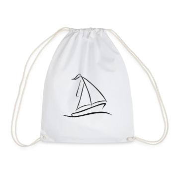 Bateau voile voile voile voile voile voile - Sac de sport léger - blanc - Devant