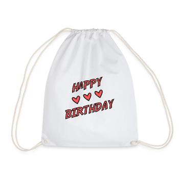 JAHRESTAG. ALLES GUTE ZUM GEBURTSTAG!. ALLES GUTE ZUM GEBURTSTAG!. - Turnbeutel - Weiß - Vorne
