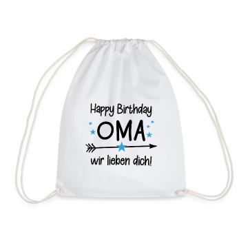 Happy Birthday Oma / Oma Geburtstag - Turnbeutel - Weiß - Vorne