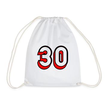 30 YEARS. 30. 30th ANNIVERSARY. 30 YEARS ANNIVERSARY - Drawstring Bag - white - Front
