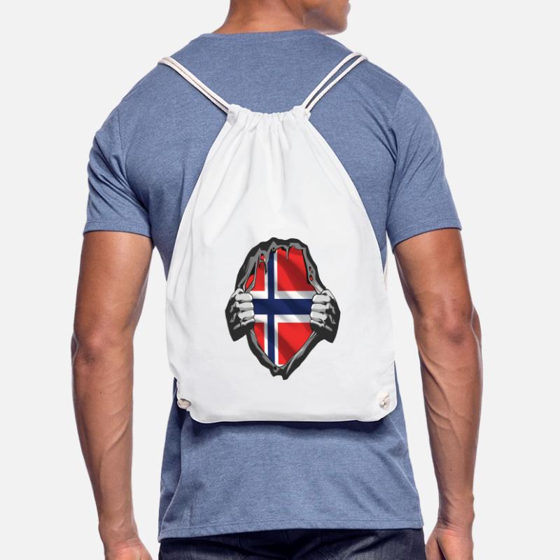 norway cod card cod hunter gift Drawstring Bag