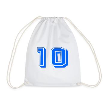 10 JAHRE. 10-jähriges JUBILÄUM. JUBILÄUM 10 JAHRE. 10 - Turnbeutel - Weiß - Vorne