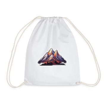 Mountain / Alps / Summit / Nature / Forest / Rock - Drawstring Bag - white - Front