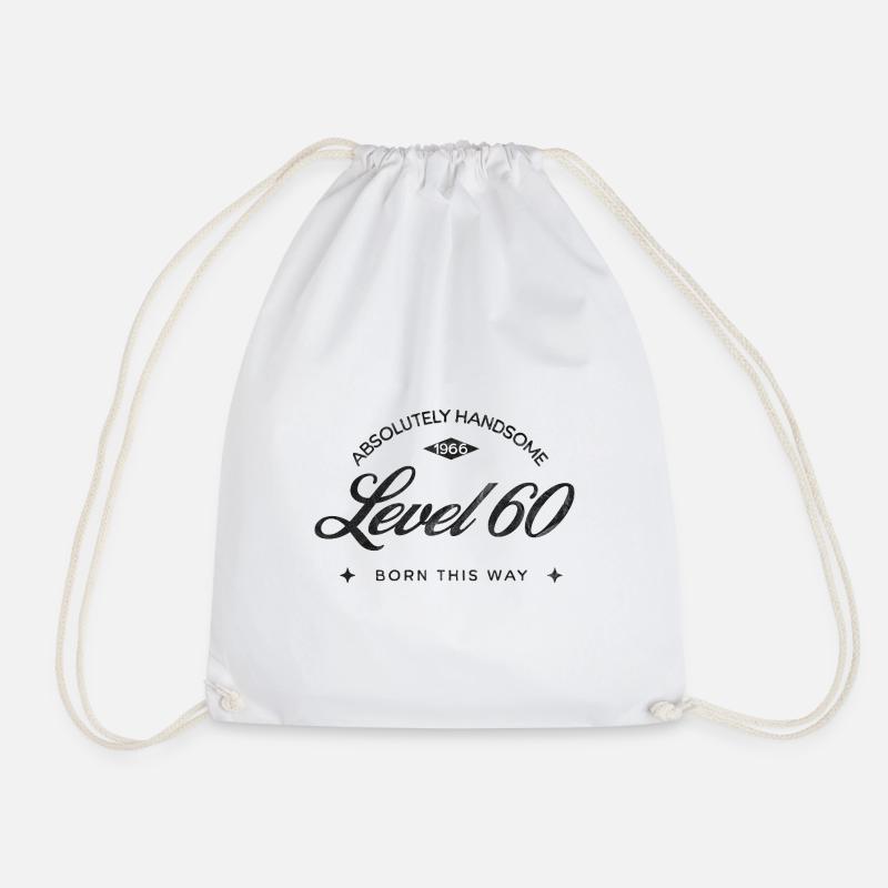 Vintage Born This Way – Absolutely Handsome 60 - Drawstring Bag - white