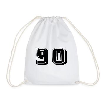 90 YEARS. 90th ANNIVERSARY. ANNIVERSARY 90 YEARS. 90 - Drawstring Bag - white - Front