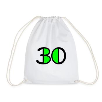 30. 30 YEARS. 30TH ANNIVERSARY. 30 YEARS ANNIVERSARY - Drawstring Bag - white - Front