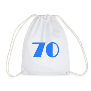 70 JAHRE. 70-JÄHRIGES JUBILÄUM. GEBURTSTAG 70 JAHRE. 70 - Turnbeutel - Weiß - Vorne