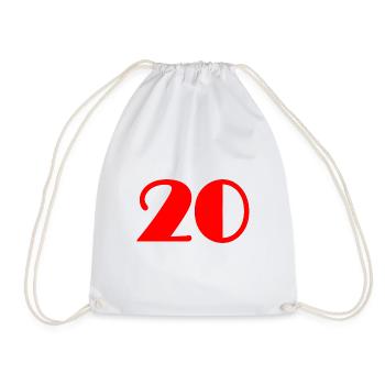 20 YEARS,20TH ANNIVERSARY,20 ANNIVERSARY 20 YEARS - Drawstring Bag - white - Front