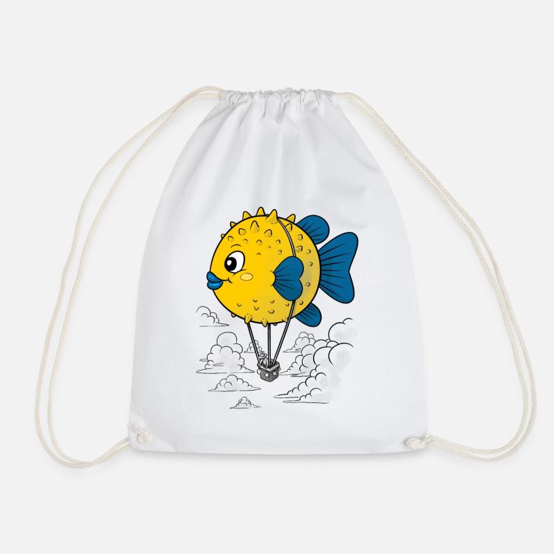 Poisson-globe volant - Sac de sport léger - blanc