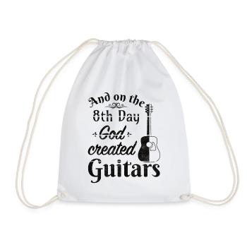 Et le 8ème jour, Dieu a créé les guitares - Sac de sport léger - blanc - Devant