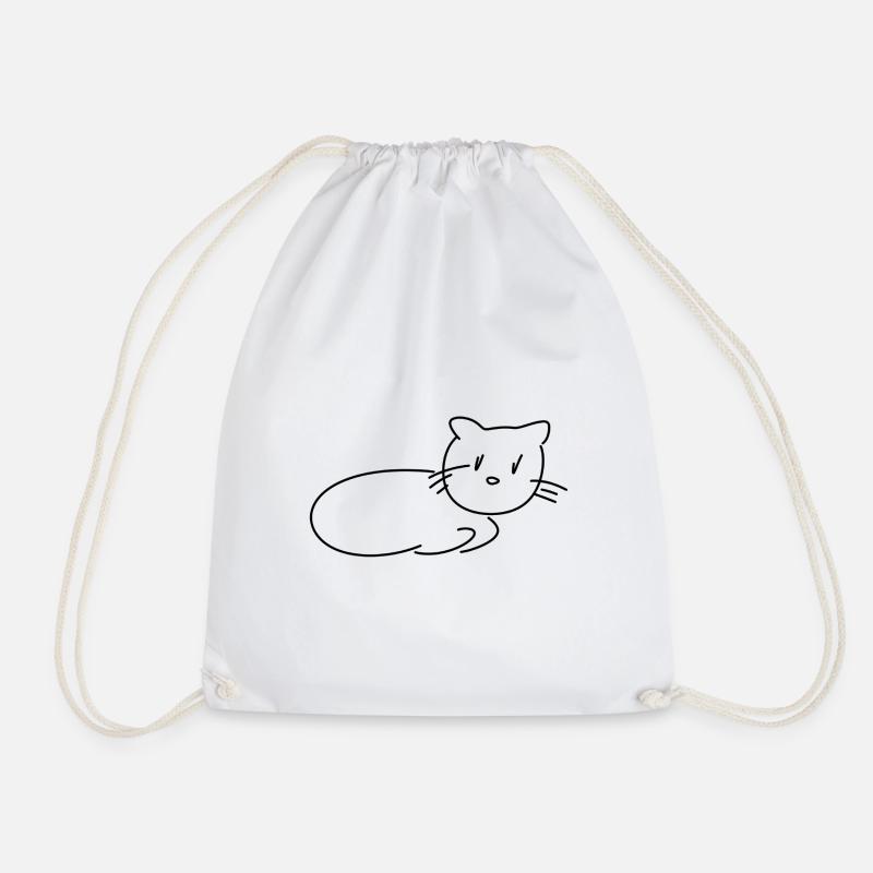 Tiere Symbol Katze tier - Turnbeutel - Weiß