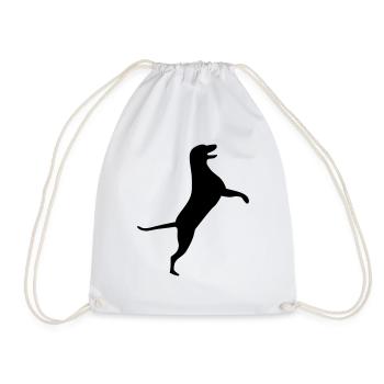 dog - Drawstring Bag - white - Front