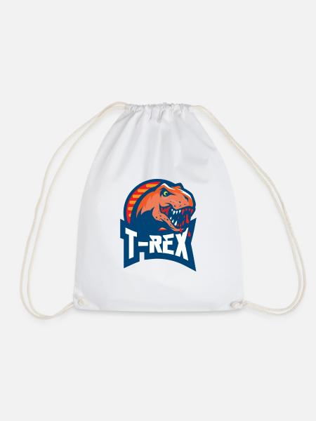 T-Rex Tyrannosaurus Rex Dinosaurier Logo Geschenk - Turnbeutel - Weiß