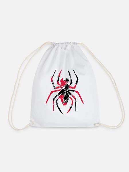 rot kratzer risse spinne logo design ekelig horror - Turnbeutel - Weiß