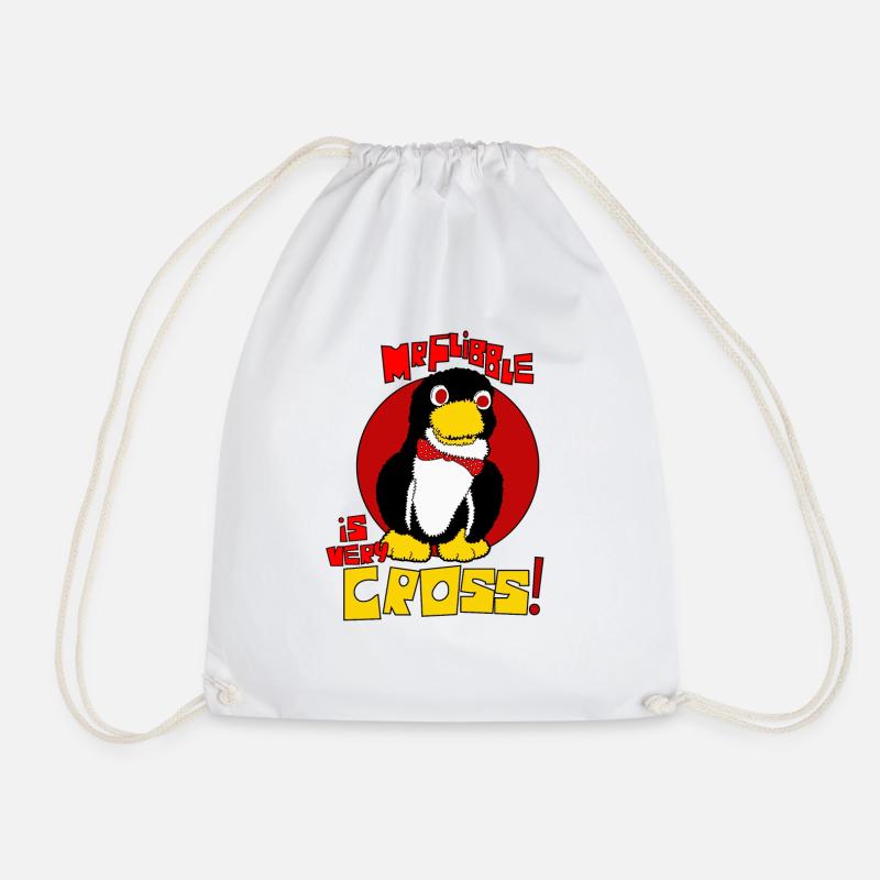 Mr Flibble is very Cross - Drawstring Bag - white