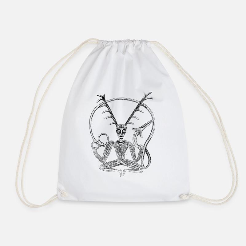 Cernunnos - Drawstring Bag - white