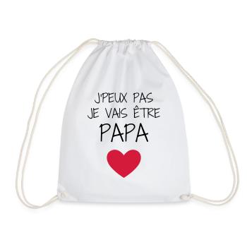 Dad Daddy Papa Vati Vater Father's Day Baby - Drawstring Bag - white - Front