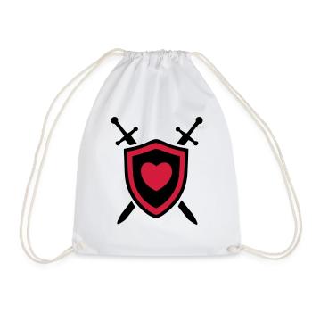 L'amour pour le bouclier courageux2 - Sac de sport léger - blanc - Devant