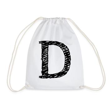 D - Drawstring Bag - white - Front