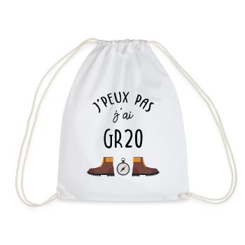 J'peux pas j'ai GR20 - Sac de sport léger - blanc - Devant