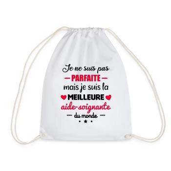 Pas parfaite aide soignante,meilleure soignante - Sac de sport léger - blanc - Devant