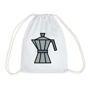Coffe Bialetti - Drawstring Bag - white - Front