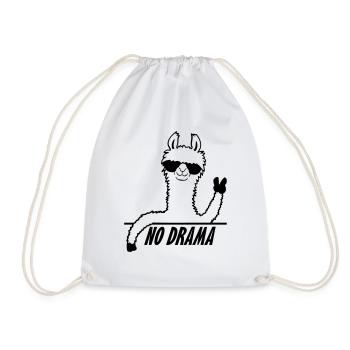 Lama No Drama - Drawstring Bag - white - Front