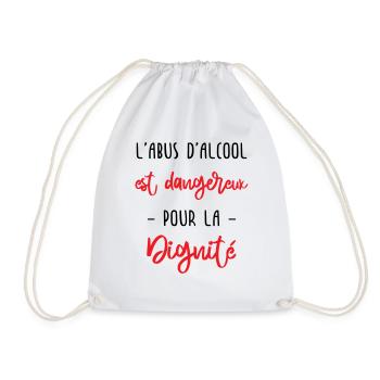 l'abus d'alcool est dangereux pour la dignité - Sac de sport léger - blanc - Devant