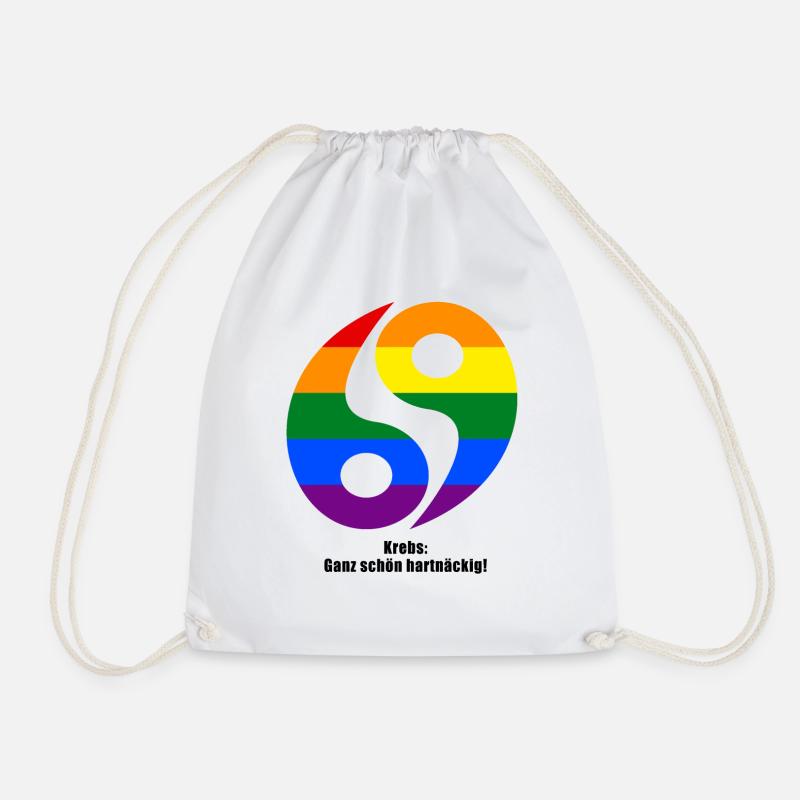 Sternzeichen Krebs Pride Design - Turnbeutel - Weiß