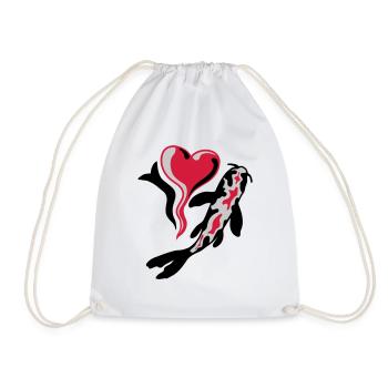 J’adore le poisson Koi - Sac de sport léger - blanc - Devant