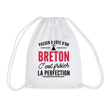 Breton et perfection / cadeau breton - Sac de sport léger - blanc - Devant