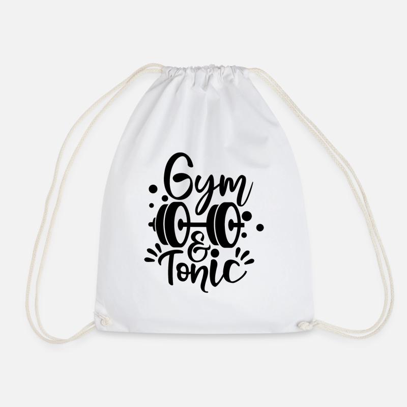 Gym Tonic - Drawstring Bag - white