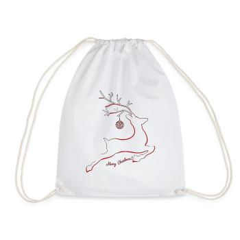 Merry Christmas Christmas xmas holiday winter santa nordic - Drawstring Bag - white - Front