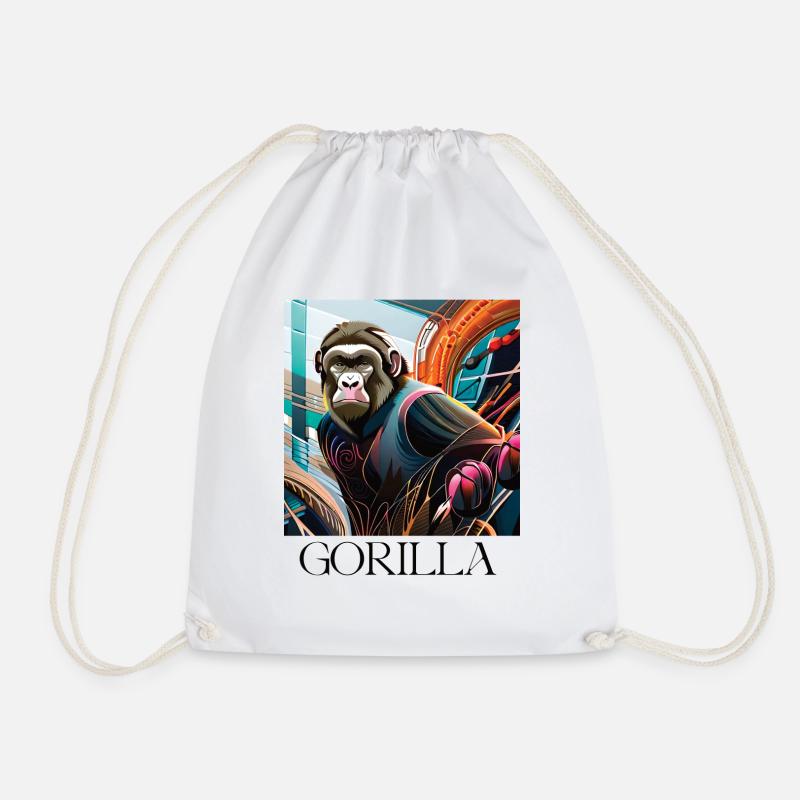 Gorilla - Turnbeutel - Weiß