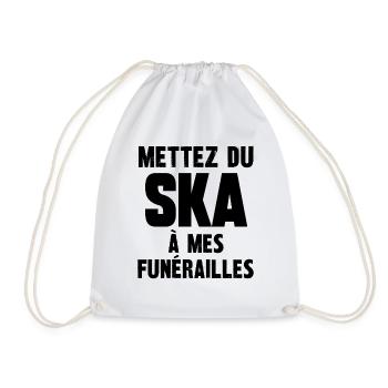 mettez du ska à mes funérailles - Sac de sport léger - blanc - Devant