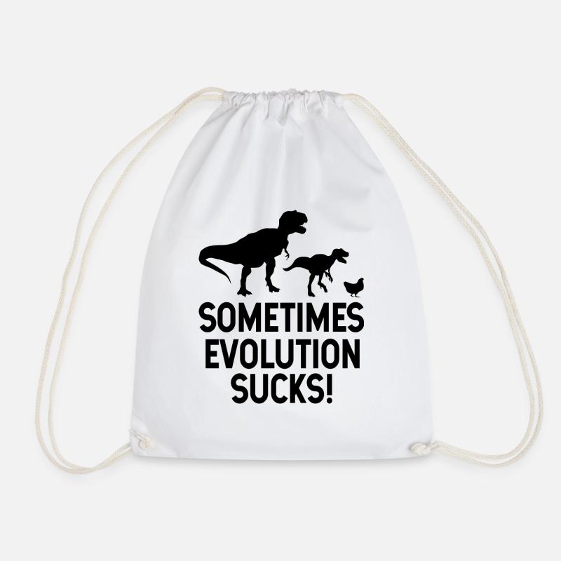Evolution lustige Sprüche Wissenschaft Student - Turnbeutel - Weiß
