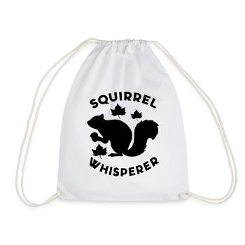 Squirrel Whisperer - Drawstring Bag - white - Front