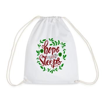 hope never sleeps - Drawstring Bag - white - Front