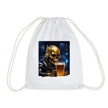 Beer Skull 0.2 - Drawstring Bag - white - Front