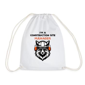 Je suis chef de chantier renard - Sac de sport léger - blanc - Devant