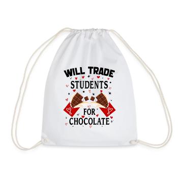 Will Trade Students For Chocolate Valentines Day - Sac de sport léger - blanc - Devant