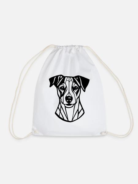 Jack Russel Hundekopf - Turnbeutel - Weiß