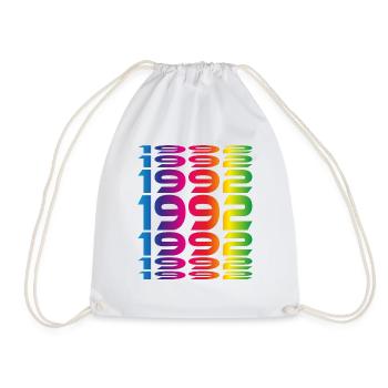 Né(e) en 1992 Année de naissance Cadeau - Sac de sport léger - blanc - Devant